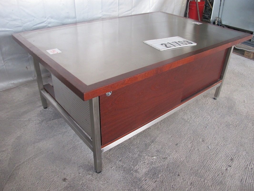 Edelstahl Tisch Werktisch Arbeitstisch Verkaufstisch mit Unterschrank