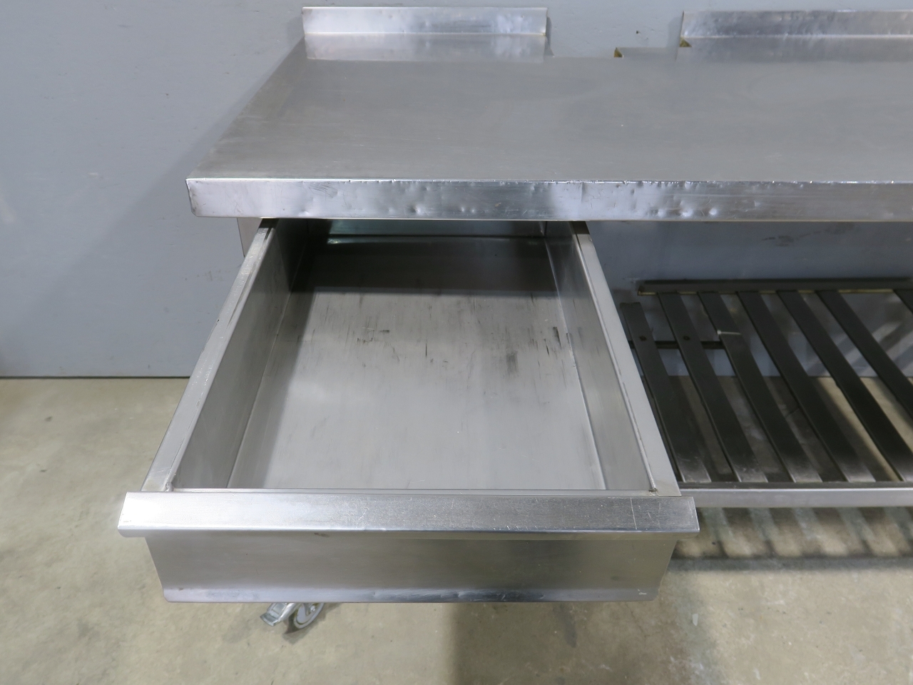 Edelstahl Tisch Arbeitstisch Werktisch Rolltisch Packtisch für